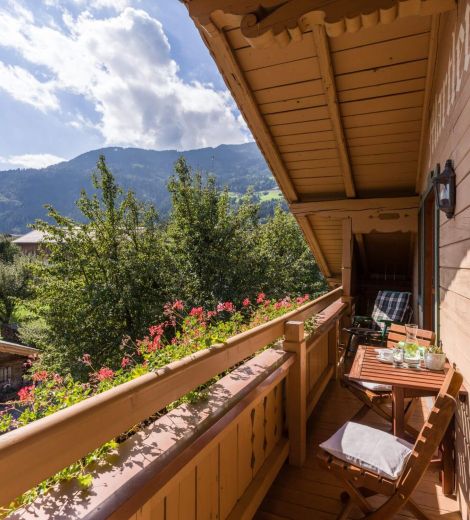 Ferienwohnung Bergblick Balkon